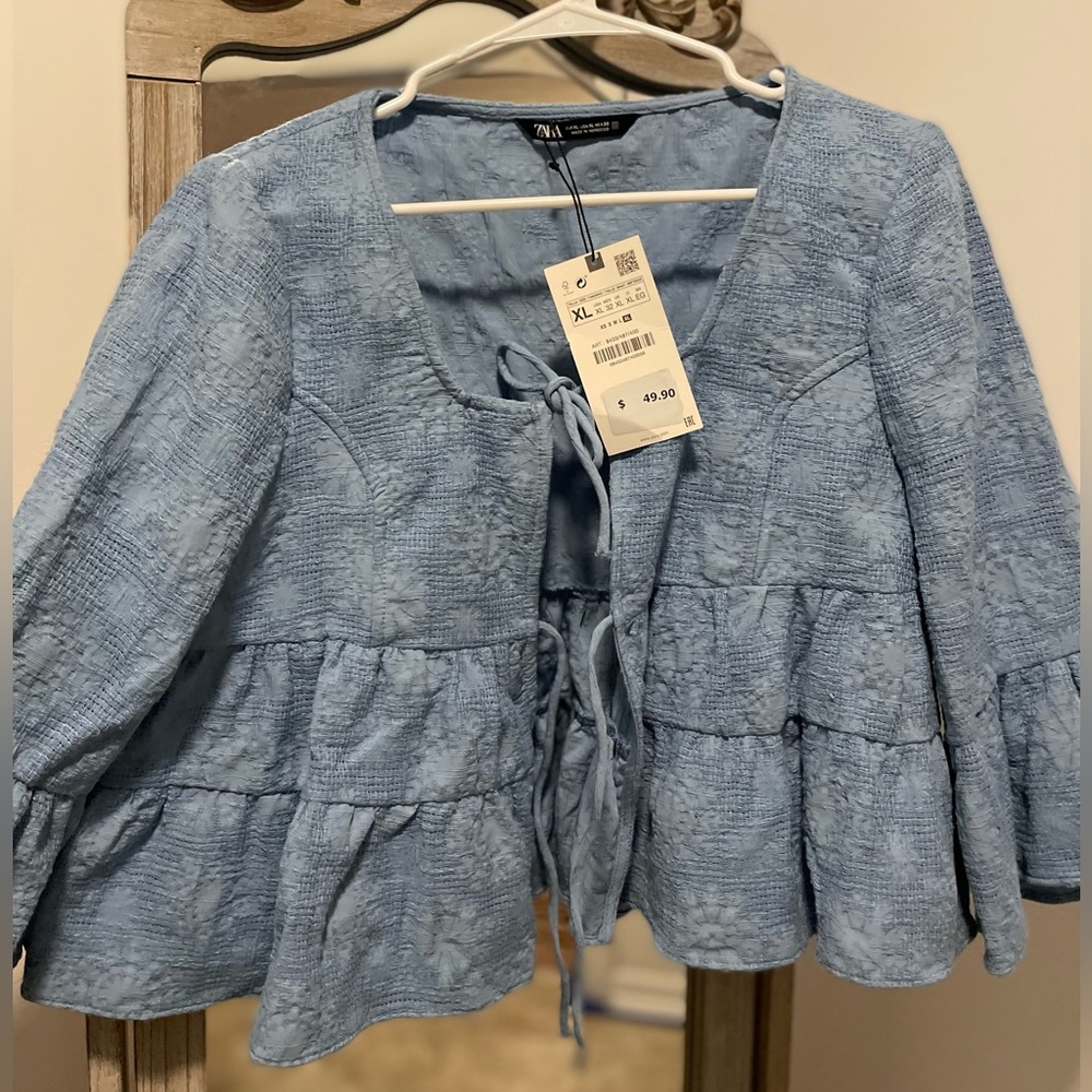Light blue Zara top